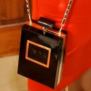 Beautiful perfume acrylic bottle purse